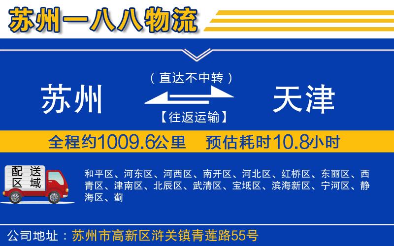 蘇州到天津物流專線